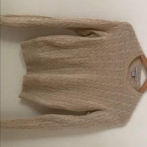 Kinross beige cashmere sweater